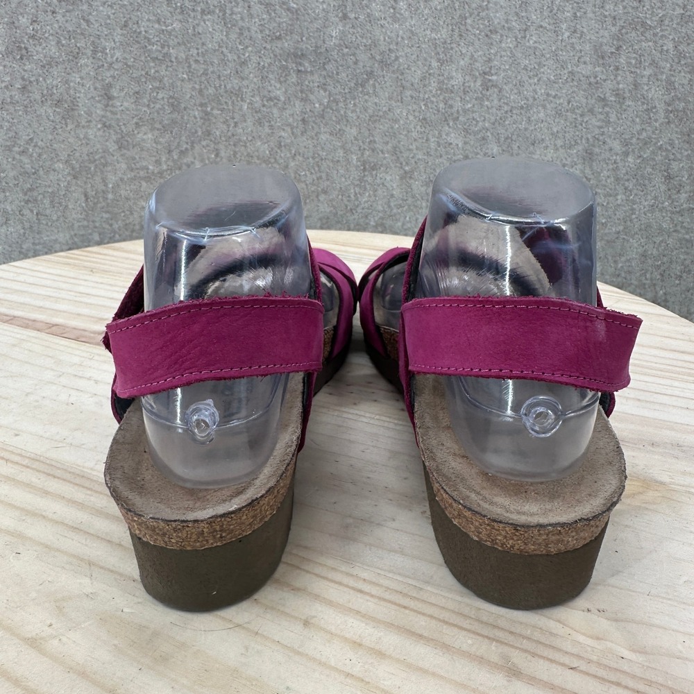 Naot Wedge Sandals Womens 8-8.5 Pink Suede Strappy Comfort Platform 1281-224853 - Picture 4 of 10